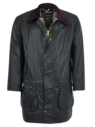 MEN'S BARBOUR BORDER WAXED JACKET - SAGE